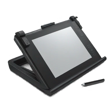 black graphics tablet for drawing sticker