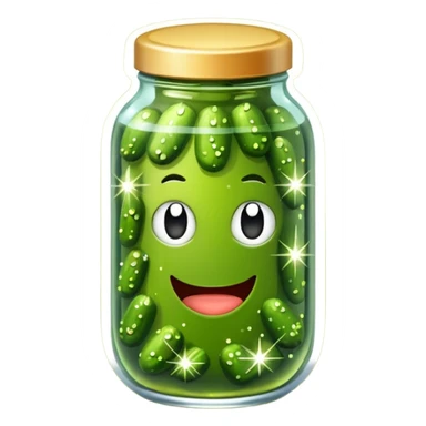 Pickle with sparkles  sticker