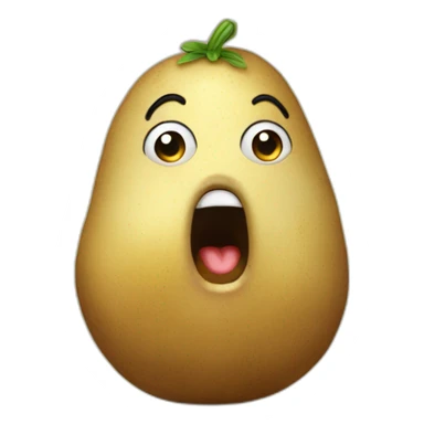 Surprised potato-fairy sticker