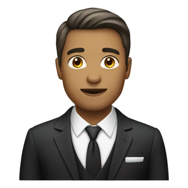 male in formal attire without phone sticker