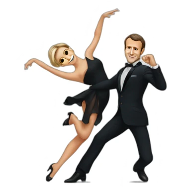 Emmanuel Macron dancing tango sticker