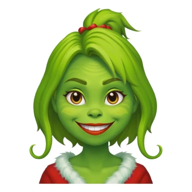 Girl style grinch sticker