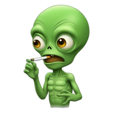 alien-smoking-cigarette sticker