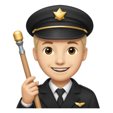Conductor with cap,Train Crew. sticker