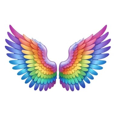  tiny rainbow angel wings. cute tiny left and right rainbow angel wings. Only wings. sticker