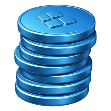 blue stack of coins sticker