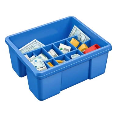 plastic parts bin euro blue sticker
