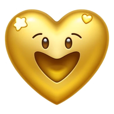 Bijoux Coeur doré rayon lumineux sticker