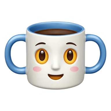 Realistic coffee mug sticker