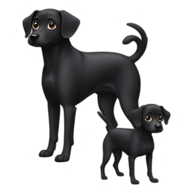 Black French dog sticker