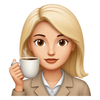 Mujer con una taza de café  sticker