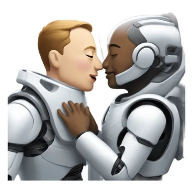 elonmusk kissing his bot sticker
