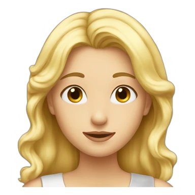 blond girl in love with her boyfriend sticker