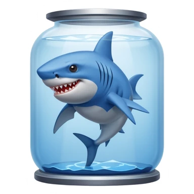 superhero shark in a tank sticker