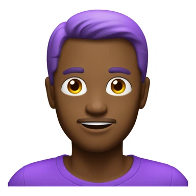 Violet, 3d, neon text of the word “Bruh”  sticker