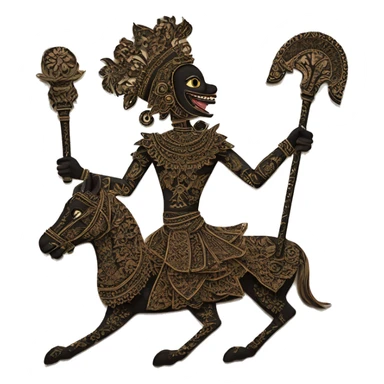 The **Wayang Kulit emoji** would depict iconic shadow puppets, featuring intricate designs and traditional leather textures, blending cultural heritage with digital art. sticker