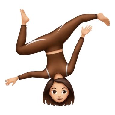 Girl doing backflip made out of cola sticker