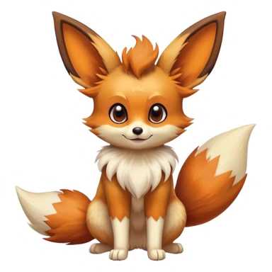 Fennekin-Eevee-creature-hybrid sticker