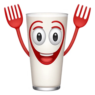 A fork mascot like forky in toy story sticker