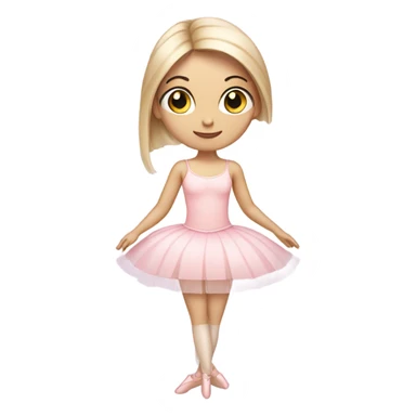 soft pink ballerina with fair skin, long straight hair  sticker