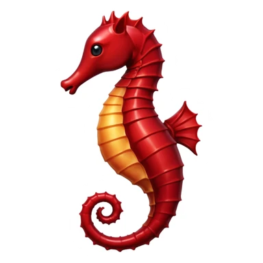 dark red seahorse sticker