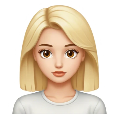 Blonde model with brown eyes, 1990's sticker