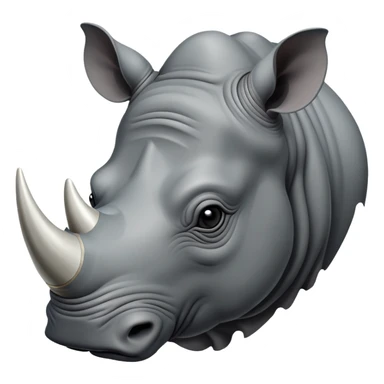 cinematic-noble--rhinoceros-portrait-emoji,slate-grey-hide--poised-and-regal,-with-a-massive,-powerful-build-and-a-thick, -deep-set-soulful-piercing-eyes,-simplified-yet-sharp-and-sophisticated-features,-highly-detailed,-large-black-eyes, zoomed out showing shoulders, large white horn  sticker