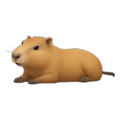 Capybara sur lit sticker