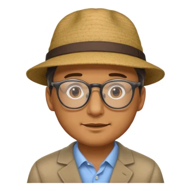 man wearing hats and glasses sticker