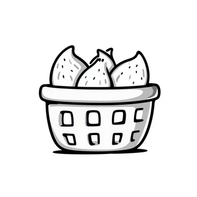 a basket with holes sticker