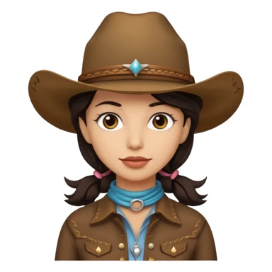 dark hair cowgirl sticker