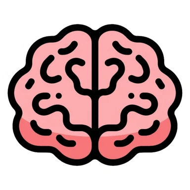 human brain icon sticker