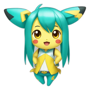 pikachu-and-hatsune-miku sticker