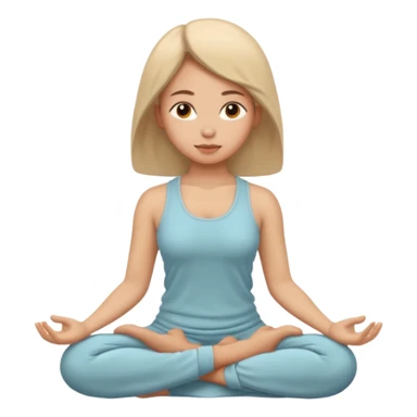 mulher meditando sticker