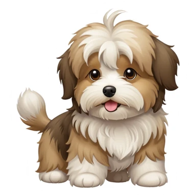 Tan havanese dog sticker