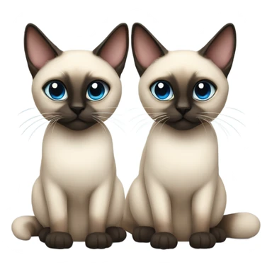 Two Siamese cats, one very fluffy  sticker