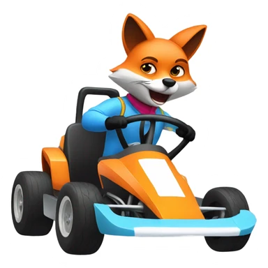 Fox in a Mario kart sticker