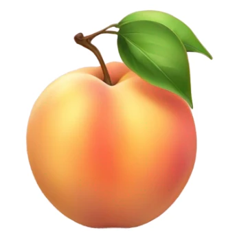 Create a glazed peach emoji sticker