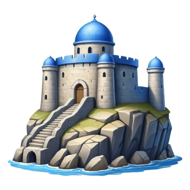 blue-domed fortress on the rock sticker