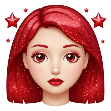 Recrutador Vermelho Glitter sticker