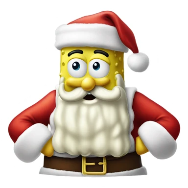 SpongeBob mix with Santa Claus ￼ sticker