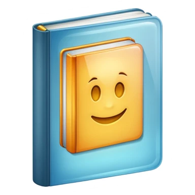 Realistic glass book see through  sticker