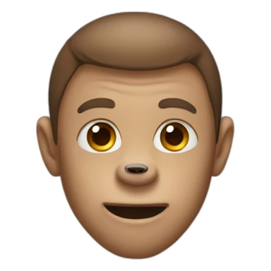 An emoji with a monkey face sticker
