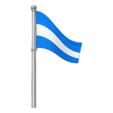 flag pole with blue and white flag sticker