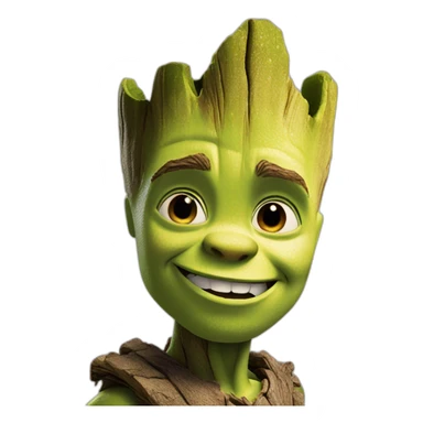 groot like shrek sticker