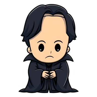 crying Snape with black robes looking depressed sticker