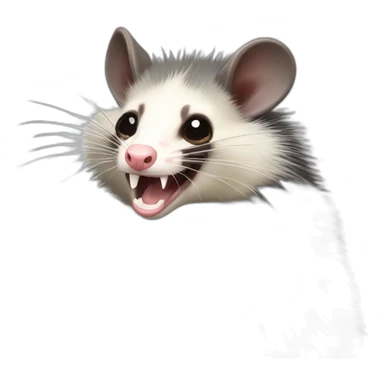 vicious opossum with long hair sticker