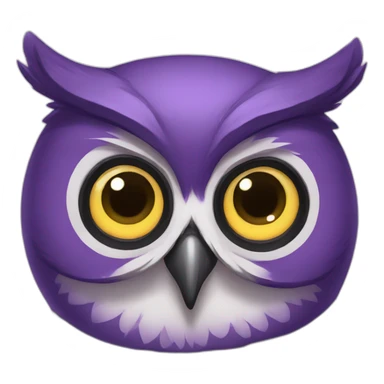 Purple owl sticker