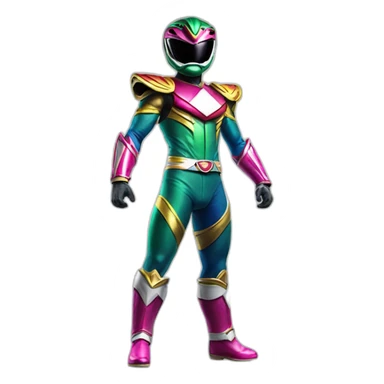 dark rainbow power ranger full body sticker