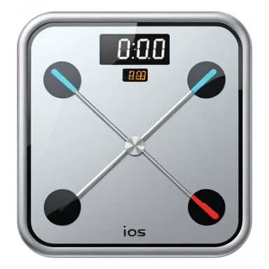 Digital weight scale with 0:00 on it sticker